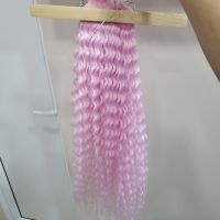 розов канекалон на вълни , снимка 1 - Аксесоари за коса - 45420605