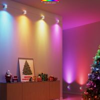 Govee Cube, RGBIC LED стенна лампа работи с Alexa, WiFi интелигентни лампи за декориране на стаи, пр, снимка 6 - Лампи за стена - 45303264