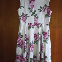 Heart &Roses- XXL-Великолепна еластична рокля  с висока талия на цветя за едра дама , снимка 8 - Рокли - 45381758