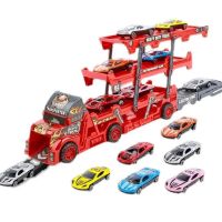 Детски автовоз с катапулт и 6 метални коли, снимка 3 - Коли, камиони, мотори, писти - 45185722