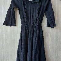 Дамска черна рокля с дълги ръкави, снимка 1 - Рокли - 45269553