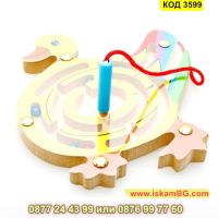 Дървен магнитен лабиринт, занимателска детска игра - КОД 3599, снимка 8 - Образователни игри - 45300722
