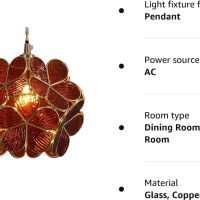 Bieye L30745 Cherry Blossom Таванна висяща лампа в стил Тифани, снимка 9 - Лампи за таван - 45340994