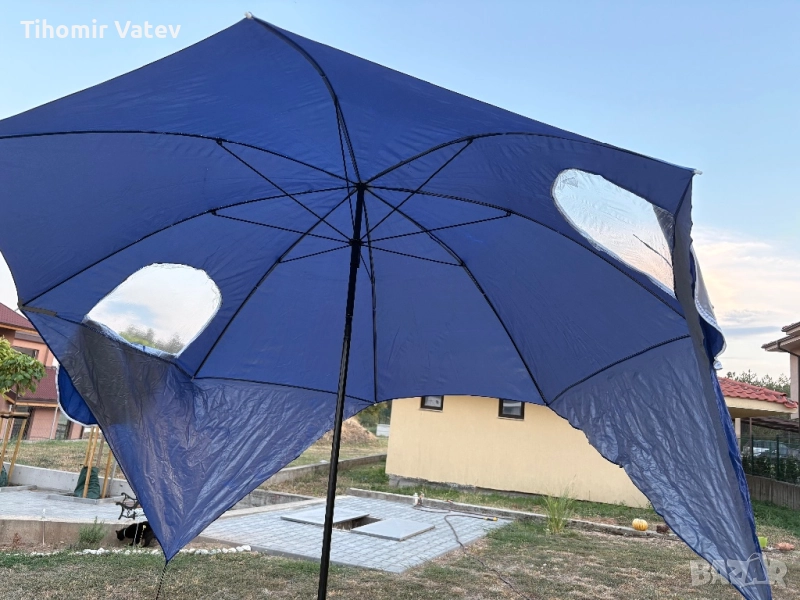 Плажен чадър с UV защита, снимка 1