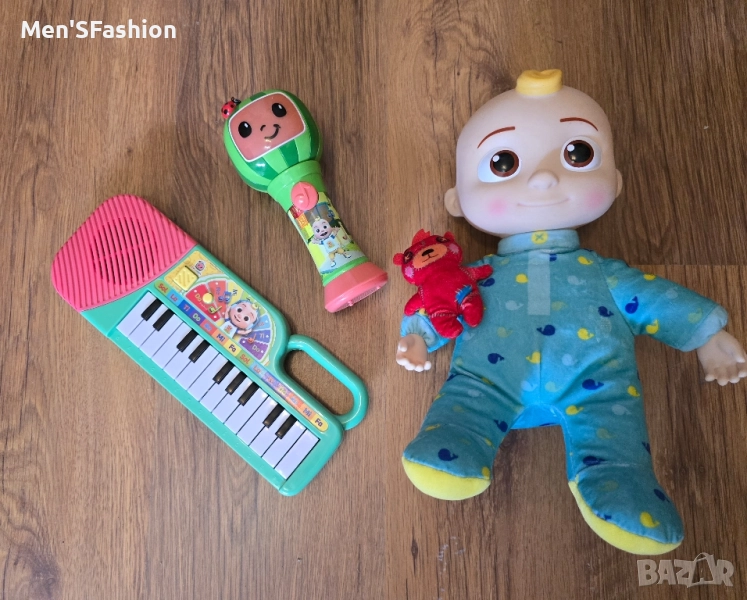 Cocomelon - сет микрофон,пиано,музикална плюшена играчка, снимка 1