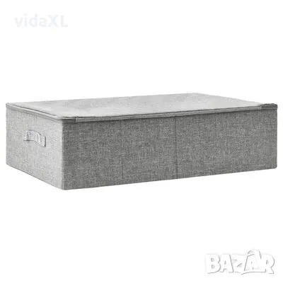 vidaXL Кутия за съхранение, текстил, 70x40x18 см, сива(SKU:332905), снимка 1