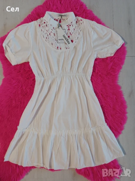 Бяла рокля С, снимка 1