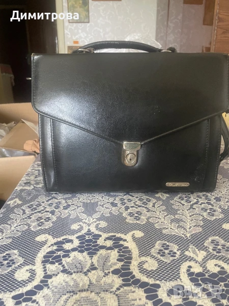 Кожена дамска чанта от естествена кожа , снимка 1