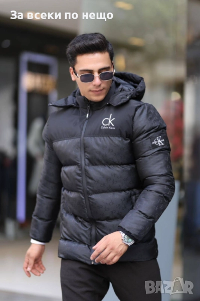 Calvin Klein Мъжко Черно Зимно Яке Със Силиконов Пълнеж И Шито Лого Код A903, снимка 1