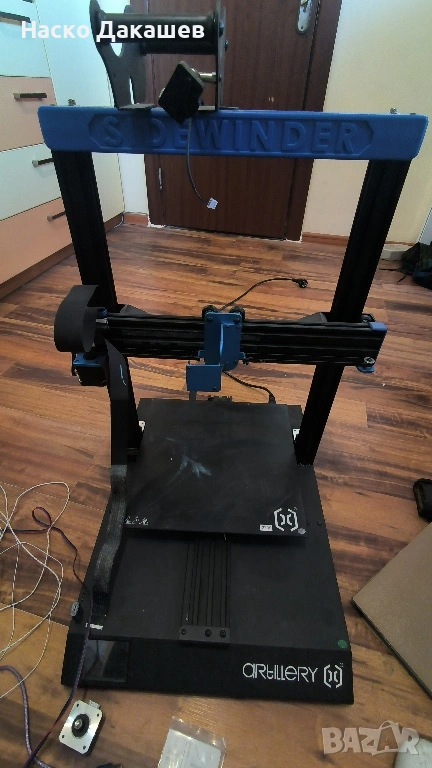 3D принтер Artillery Sidewinder X2 PELLET EXTRUDER недовършен  проект, снимка 1
