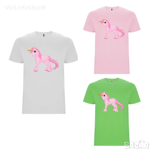 Нова детска тениска с Еднорог в три цвята, снимка 1