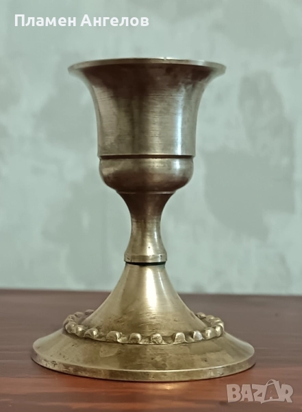 Стар бронзов свещник, снимка 1