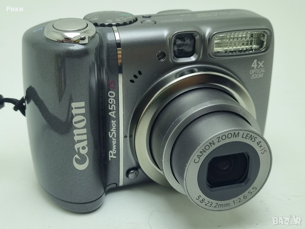 Canon PowerShot A590 IS 8.0MP Silver Compact Digital Camera 4x Zoom, снимка 1