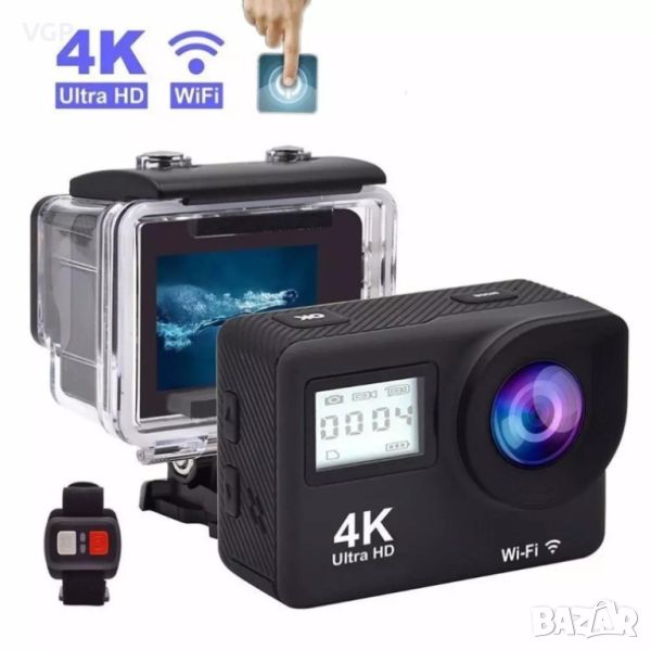 Водоустойчива спортна екшън камера 4K Ultra HD, снимка 1