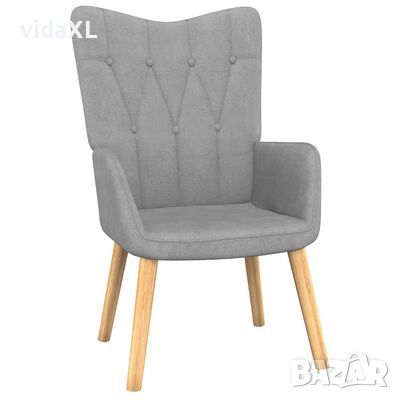 vidaXL Релакс стол, светлосив, текстил(SKU:341290, снимка 1