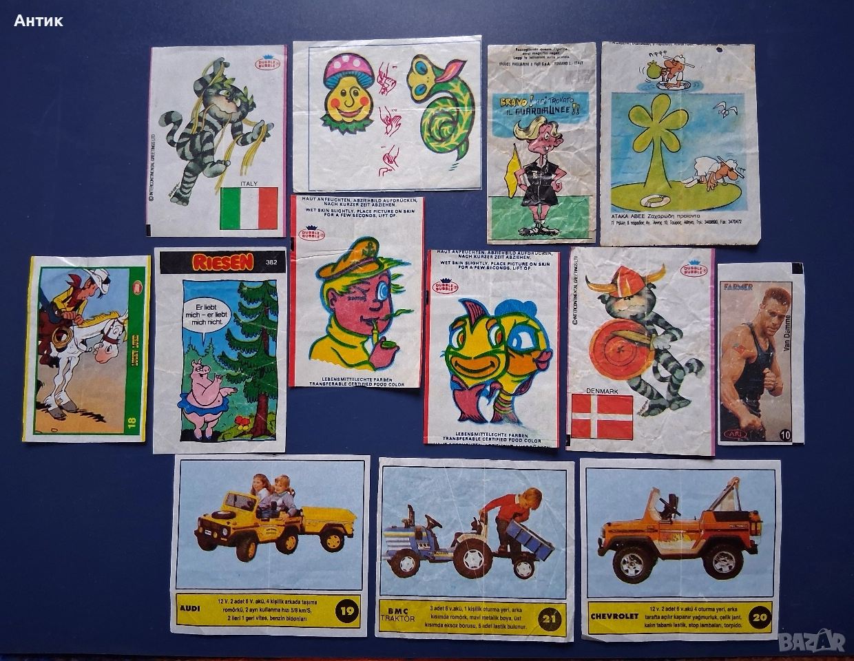 ЛОТ Стари Картинки от Дъвки, снимка 1