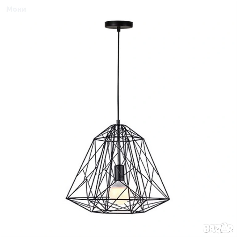 Лампа Мален - черен цвят  Идеалното решение.  Спецификации: *Метална конструкция с отлично качество , снимка 1