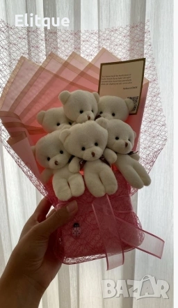 🎁 Премиум Плюшен Букет – Подаръци за рожден ден – Подарък за любима  , снимка 1