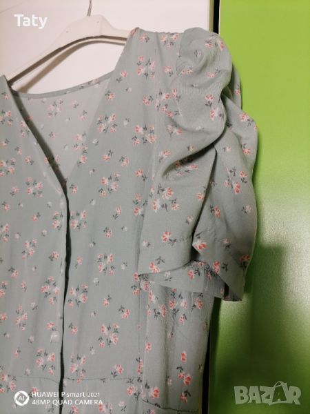 Зелена рокля на цветя Shein 38 М , снимка 1