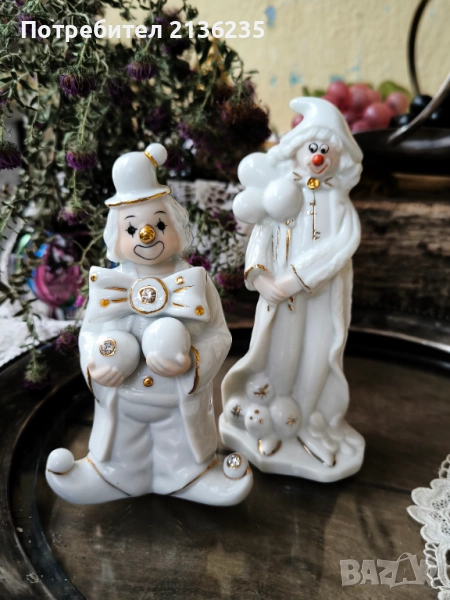 Комплект порцеланови фигурки Клоуни , снимка 1