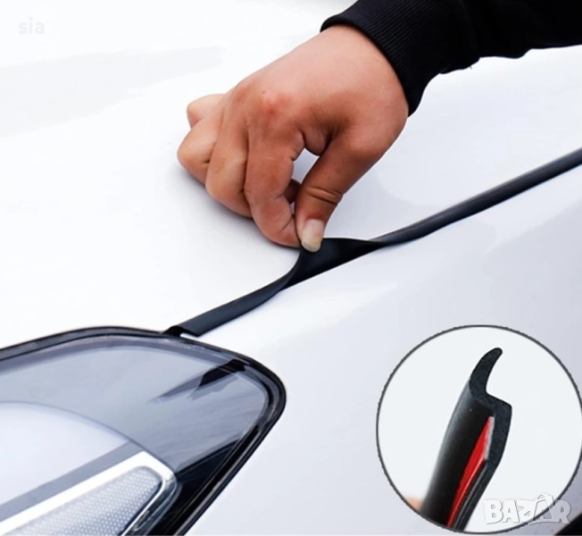 Уплътнение за преден капак 3м, Уплътнителна лента, Самозалепваща, снимка 1