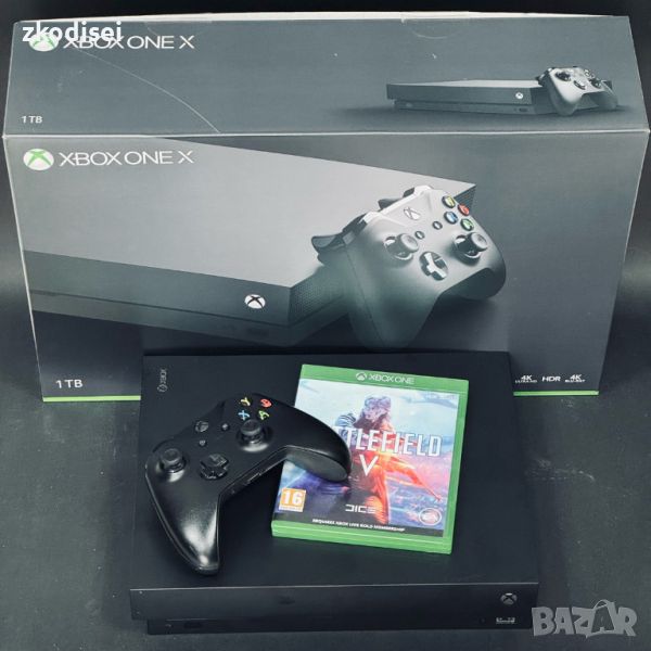 Конзола XBOX - One X с 1бр. джойстик и 1бр. игра, снимка 1