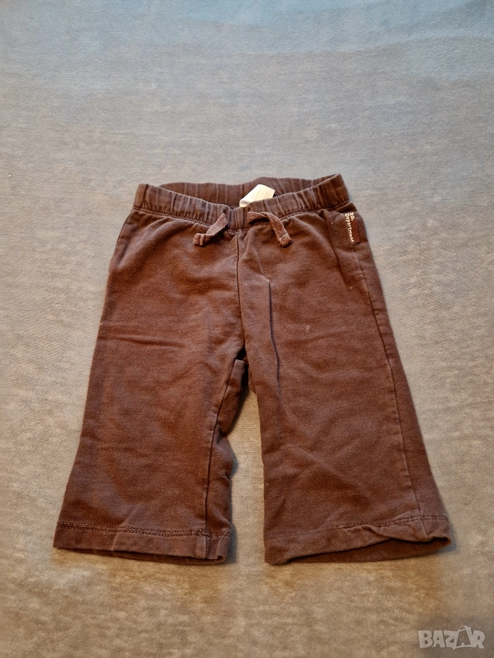 6-9м 74см Панталон тип долница, памук, кафяв, без следи от употреба , снимка 1