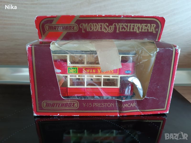 Колекционерска количка Preston Type Tramcar (Y-15) SWAN VESTAS Matchbox Models of Yesteryear , снимка 1