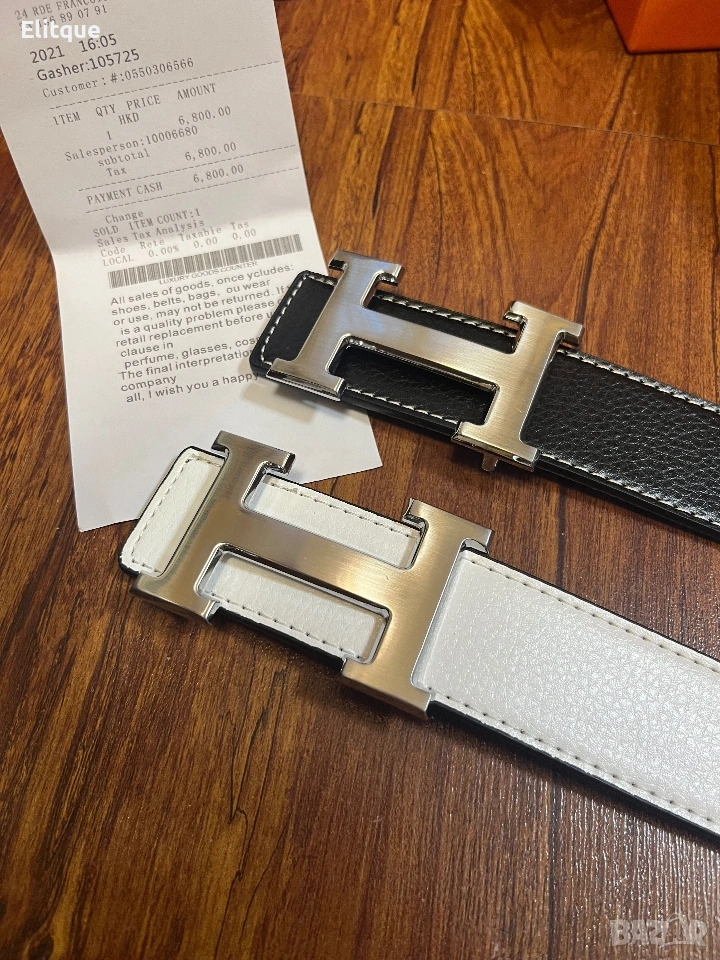 колани от естествена кожа в кутия hermes , снимка 1