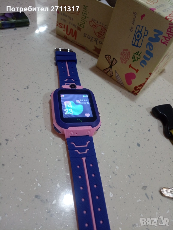 Детски Смарт часовник , Сим карта и камера, Tracking LBS, Водоустойчив, снимка 1