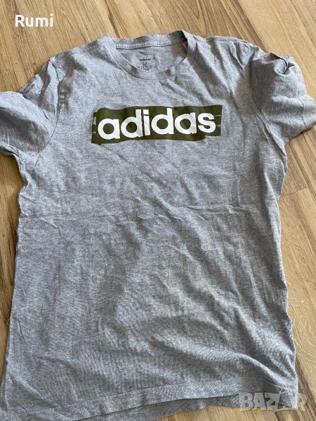 Оригинална сива памучна спортна тениска Adidas ! S, снимка 1