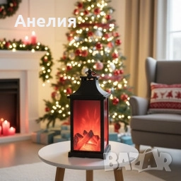 Led декоративен фенер с ефект на жив пламък, снимка 1