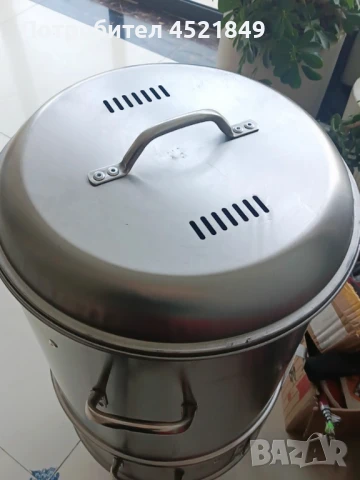 Многофункционална пушилня/грил на въглища, снимка 3 - Други стоки за дома - 51175255