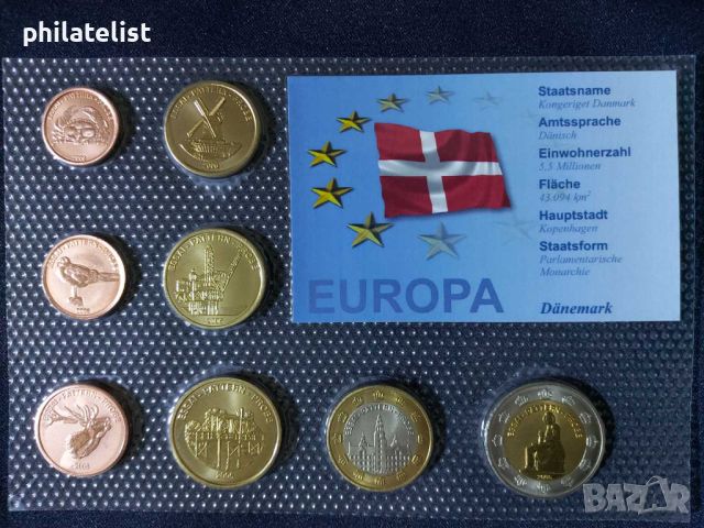 Пробен Евро сет - Дания 2006, 8 монети, снимка 1 - Нумизматика и бонистика - 46463695
