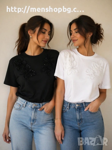 Дамска тениска цветя 