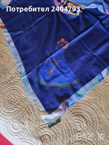 Продавам голям шал,100% коприна/silk/, снимка 4 - Шалове - 45843038
