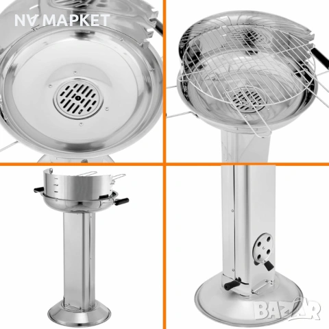 Скара Bavaria на дървени въглища от неръждаема стомана, снимка 3 - Скари - 53838089