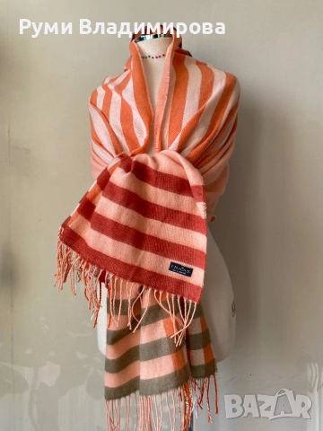 Райран, оранжев шал Fraas/ унисекс шал, снимка 3 - Шалове - 52556852