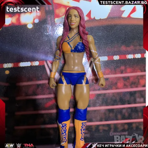 Екшън фигура WWE Sasha Banks Саша Банкс играчка Elite Series Mattel figure blue orange Mercedes Mone, снимка 18 - Колекции - 48747465