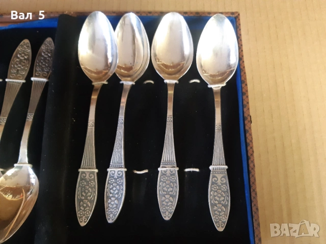 Стари посребрени прибори за хранене - СССР, снимка 3 - Антикварни и старинни предмети - 53912204