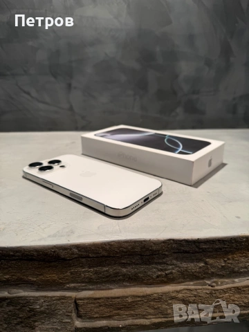 КАТО ЧИСТО НОВ Iphone 16 Pro White Titanium, 90% батерия, снимка 4 - Apple iPhone - 54159661