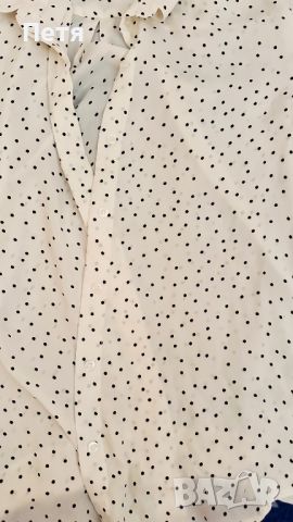 H&M Дамска бяла риза на точки, снимка 2 - Ризи - 46414028