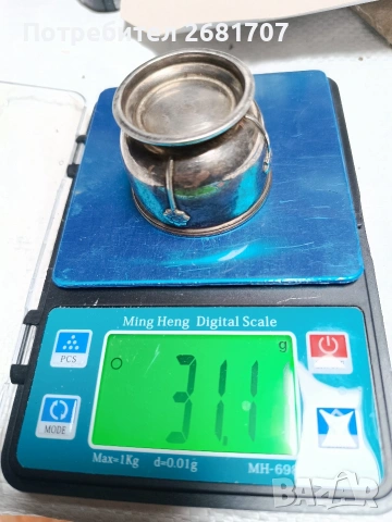 сребърна чашка, снимка 4 - Антикварни и старинни предмети - 53627076