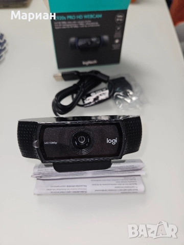 Уеб камера Logitech - C920S Pro, Full HD, черна, снимка 5 - HD камери - 52776210