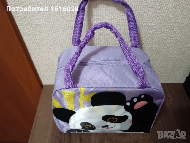Термо чанта в лилав цвят с Панда., снимка 12 - Други - 51710481