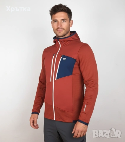 Ortovox Fleece Grid - Оригинално мъжко горнище размер L, снимка 2 - Спортни дрехи, екипи - 53570863