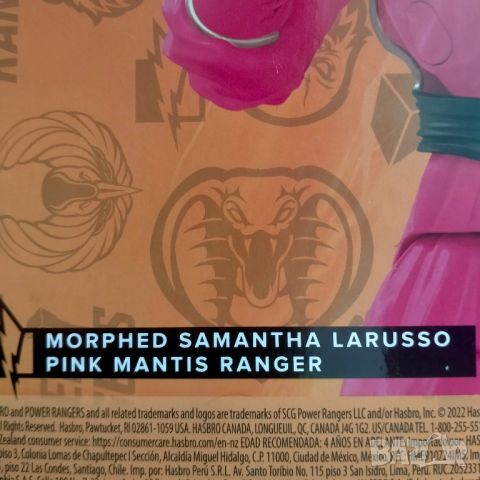 Колекционерска играчка фигура Power Rangers Cobra Kai Morphed Samantha Larusso Pink Hasbro, снимка 8 - Колекции - 46022900