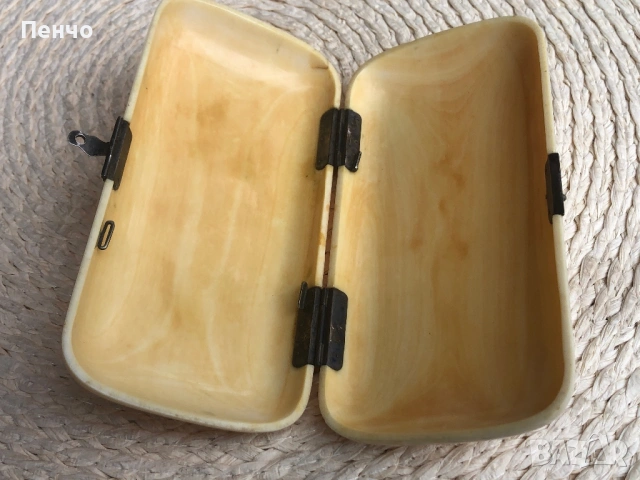 старинна кутия /табакера/ - слонова кост и сребро, снимка 13 - Антикварни и старинни предмети - 53413496