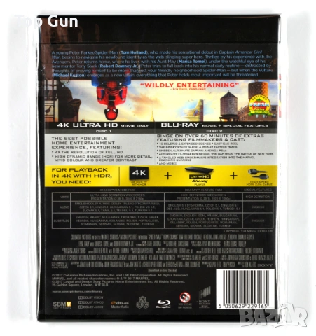 Блу Рей Спайдър-мен 4K Ultra HD + Blu Ray Spider-Man, снимка 2 - Blu-Ray филми - 49420447