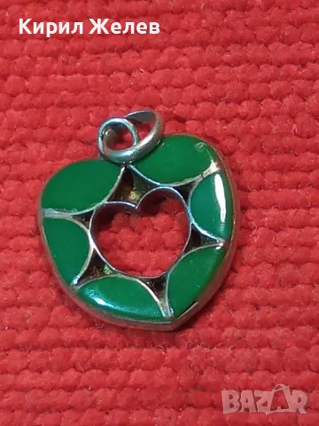 СЪРЦЕВИДЕН СКЪПОЦЕНЕН СРЕБЪРЕН ПЕНДАНТ СРЕБРО ВИСОКА ПРОБА с ЮВЕЛИРНО ШЛИФОВАН ЗЕЛЕН ЯСПИС 48965, снимка 10 - Колиета, медальони, синджири - 49122707